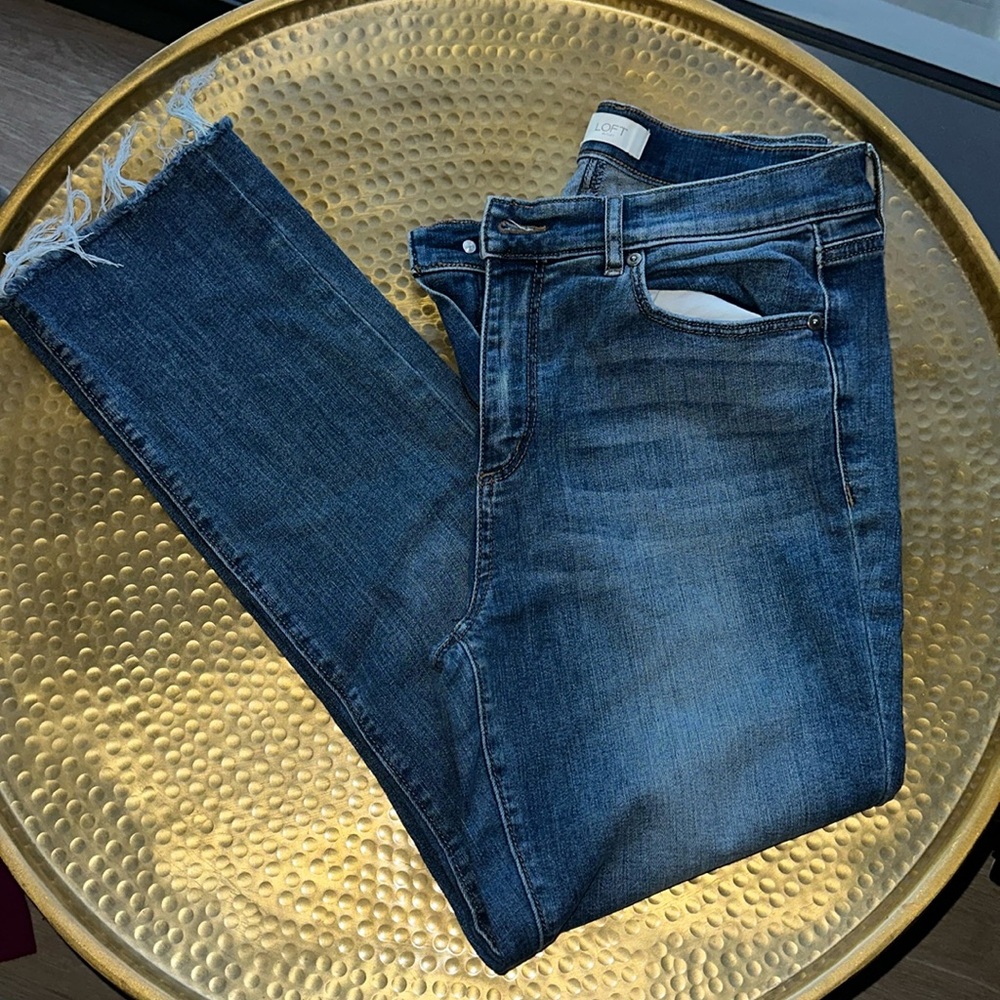 Loft Size 8 High Rise Straight Jean